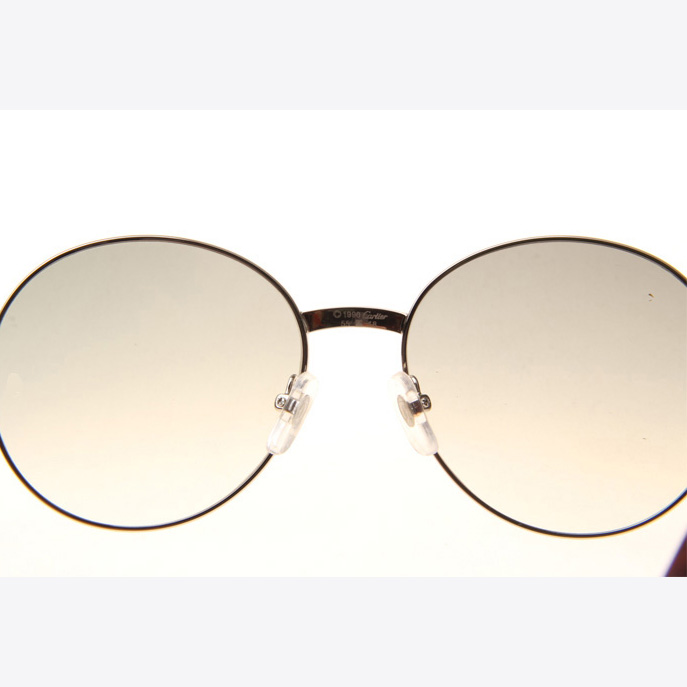 Cartier CT 1990-0692 Wood Sunglasses In Silver Grey - FashionPlug