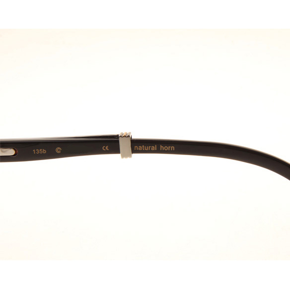 Cartier CT1990-0692 Black Buffalo Sunglasses In Silver Grey - FashionPlug