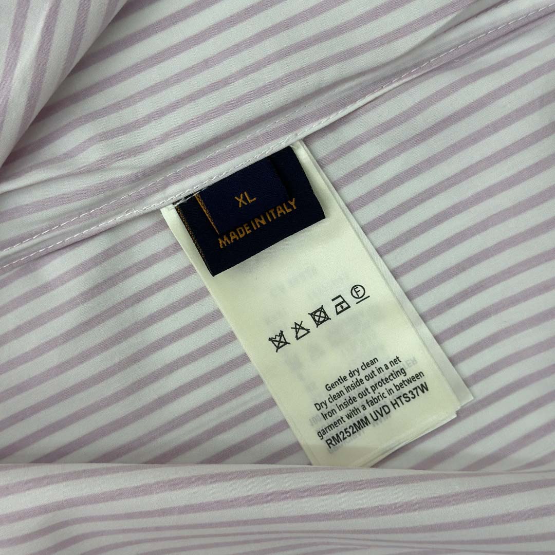 Louis Vuitton Monogram Striped Short-Sleeved Shirt   1AHVX7 - FashionPlug
