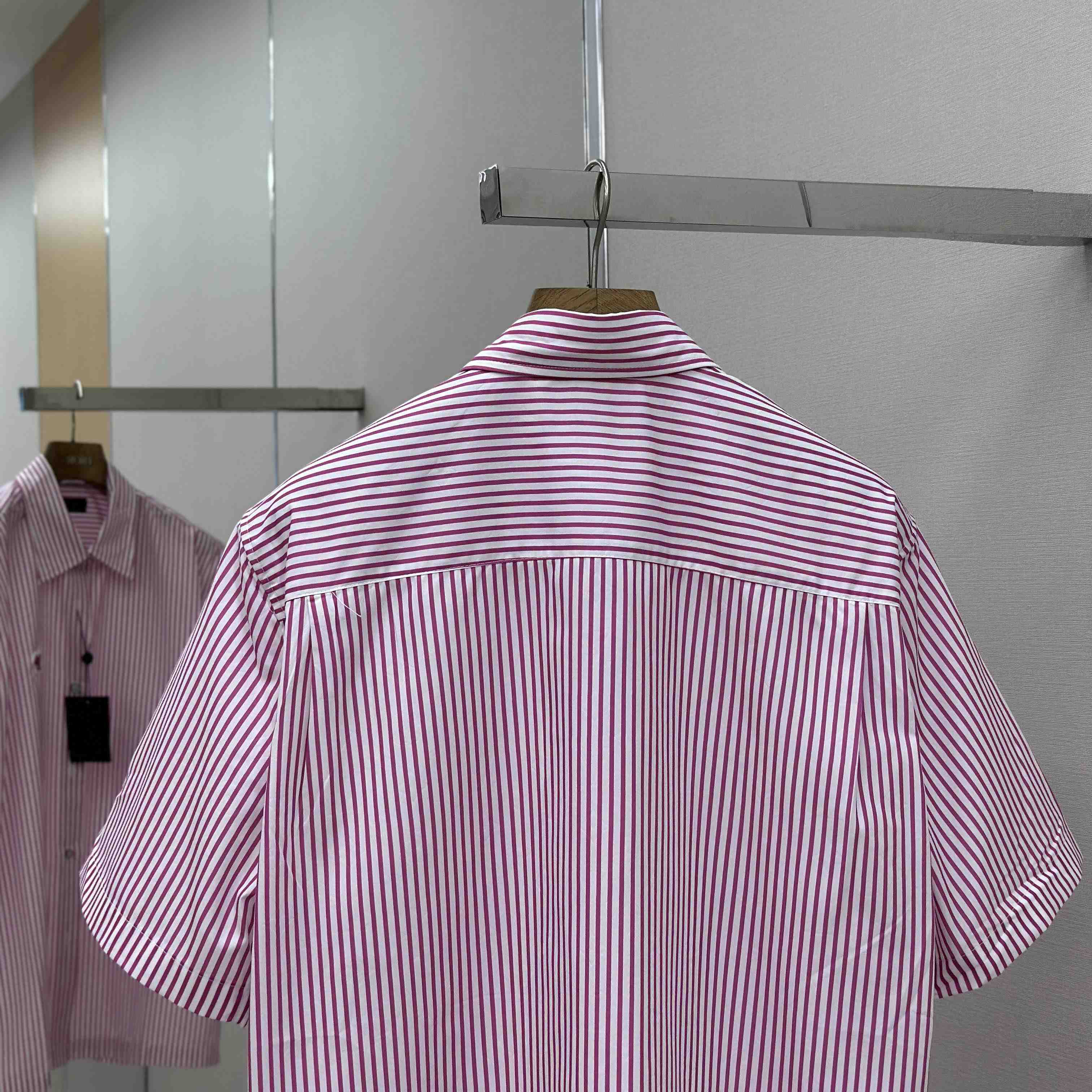 Louis Vuitton Monogram Striped Short-Sleeved Shirt   1AHVX7 - FashionPlug