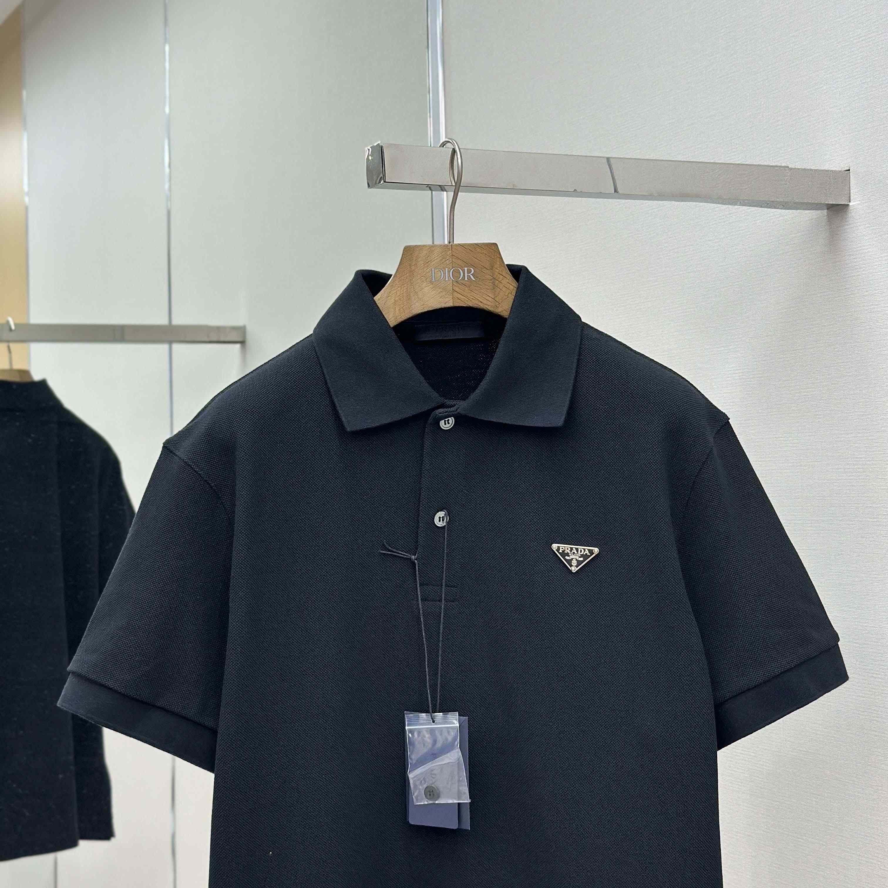 Prada Piqué Polo Shirt - FashionPlug