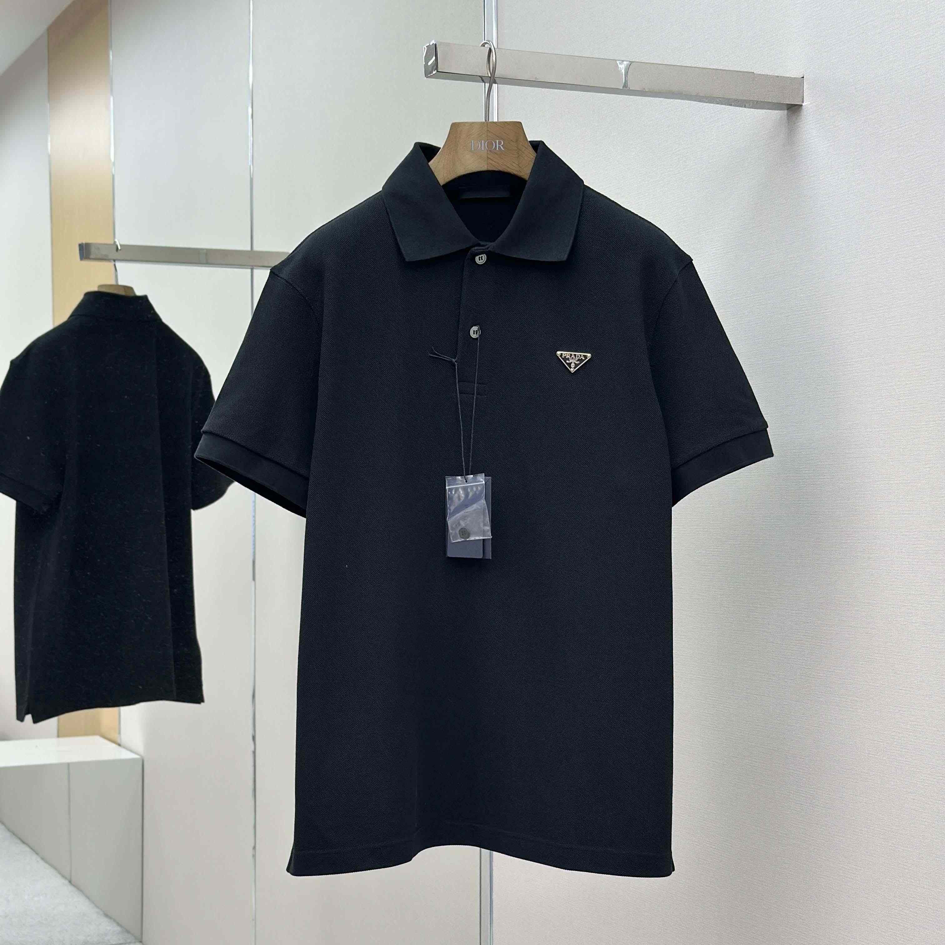 Prada Piqué Polo Shirt - FashionPlug