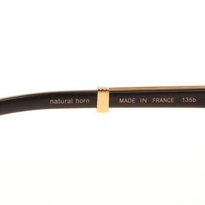 Cartier CT_1116679 Diamond White Mix Black Buffalo Sunglasses In Gold Brown - FashionPlug