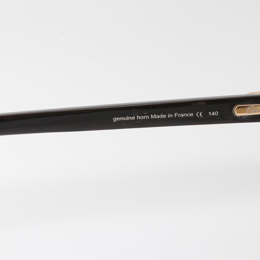 Cartier CT_3524012 Black Buffalo Sunglasses Gold Brown - FashionPlug