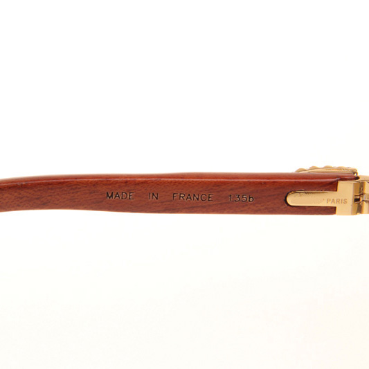 Cartier CT_3524012 Big Diamond Wood Sunglasses In Gold Brown - FashionPlug