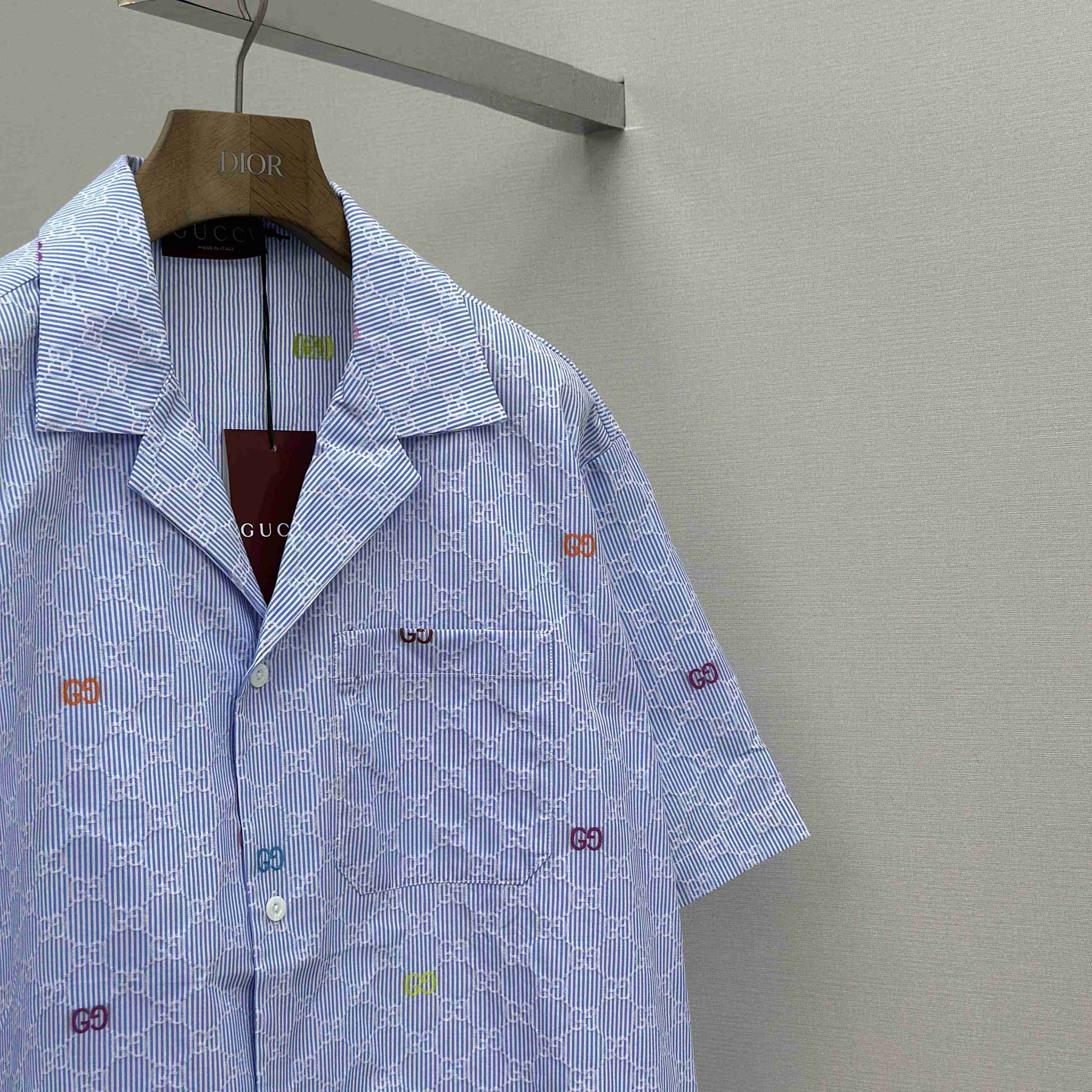 Gucci Striped Cotton Bowling Shirt - FashionPlug