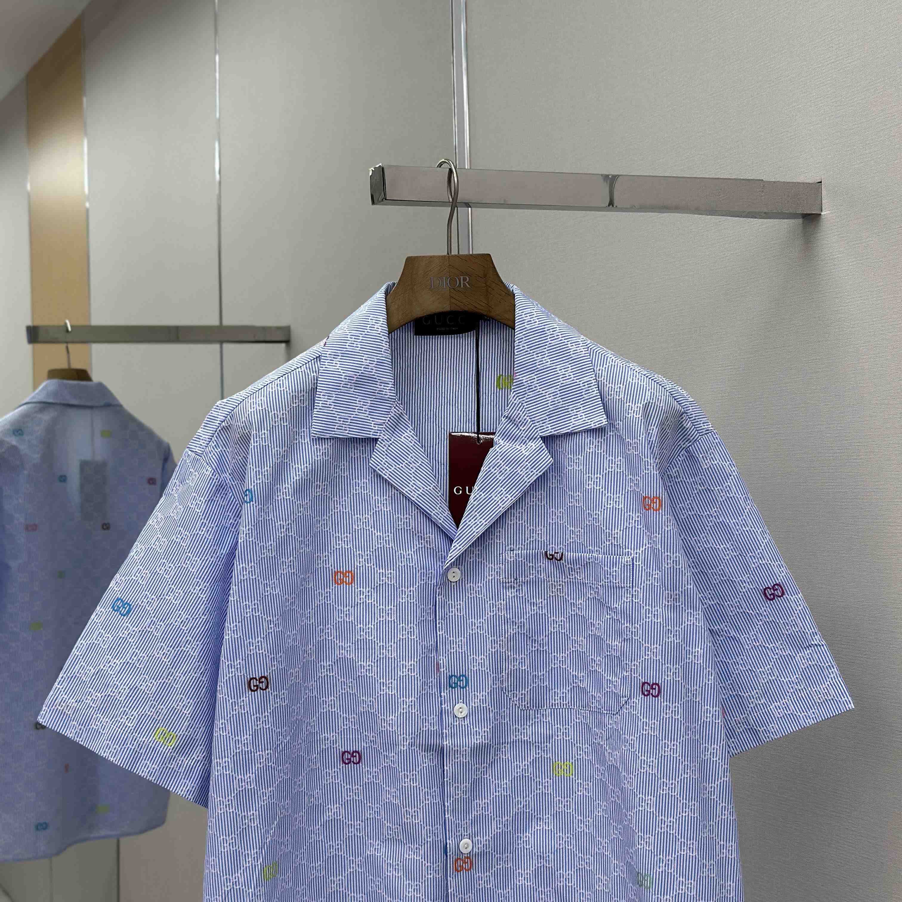 Gucci Striped Cotton Bowling Shirt - FashionPlug
