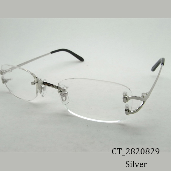 Cartier CT 2820829 Eyeglasses In Silver - FashionPlug