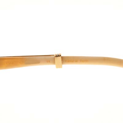 Cartier CT_1116679 Diamond White Buffalo Sunglasses In Gold Brown - FashionPlug
