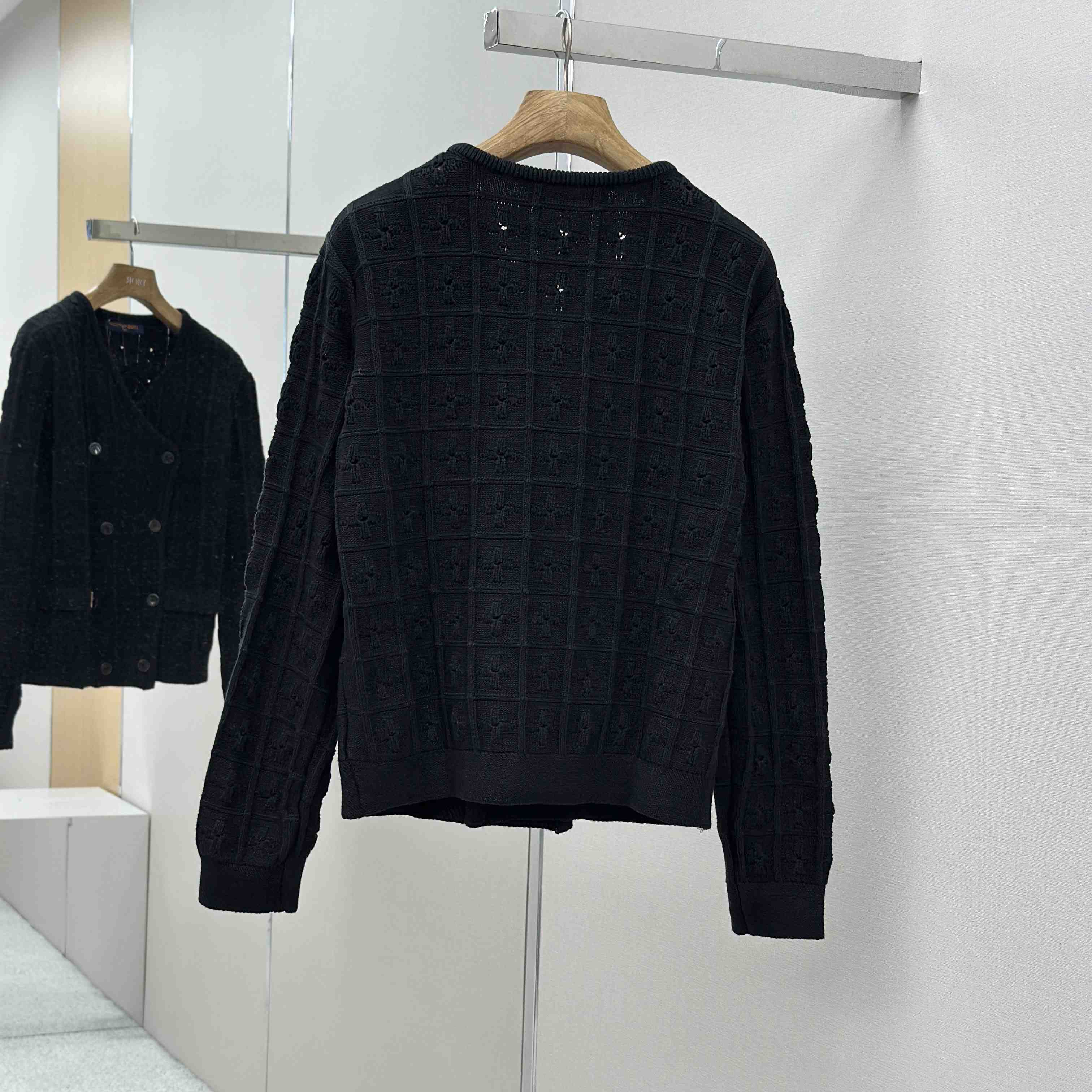 Louis Vuitton Double-Breasted Knit Jacket   1AHVNM - FashionPlug