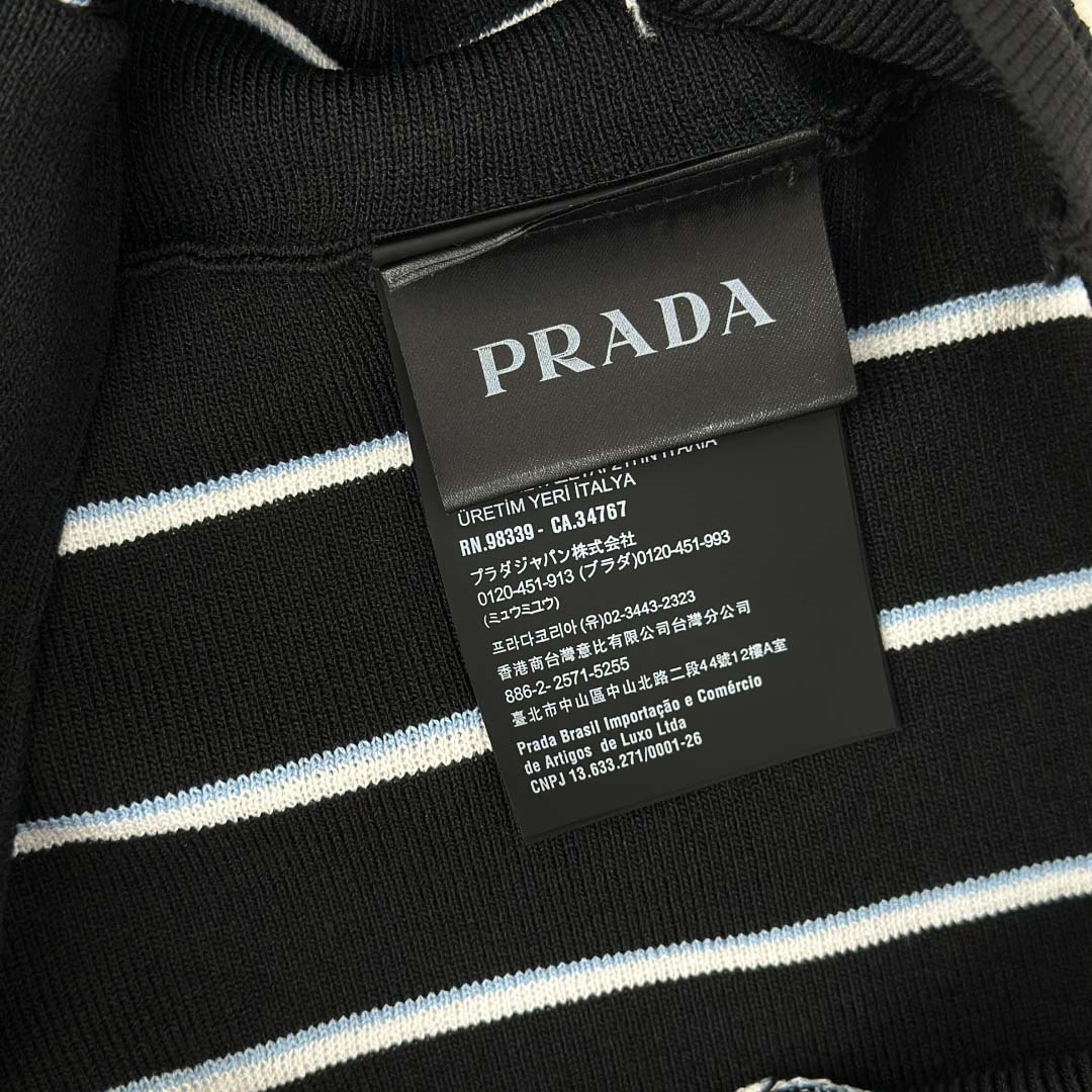 Prada Black Wool Cardigan - FashionPlug