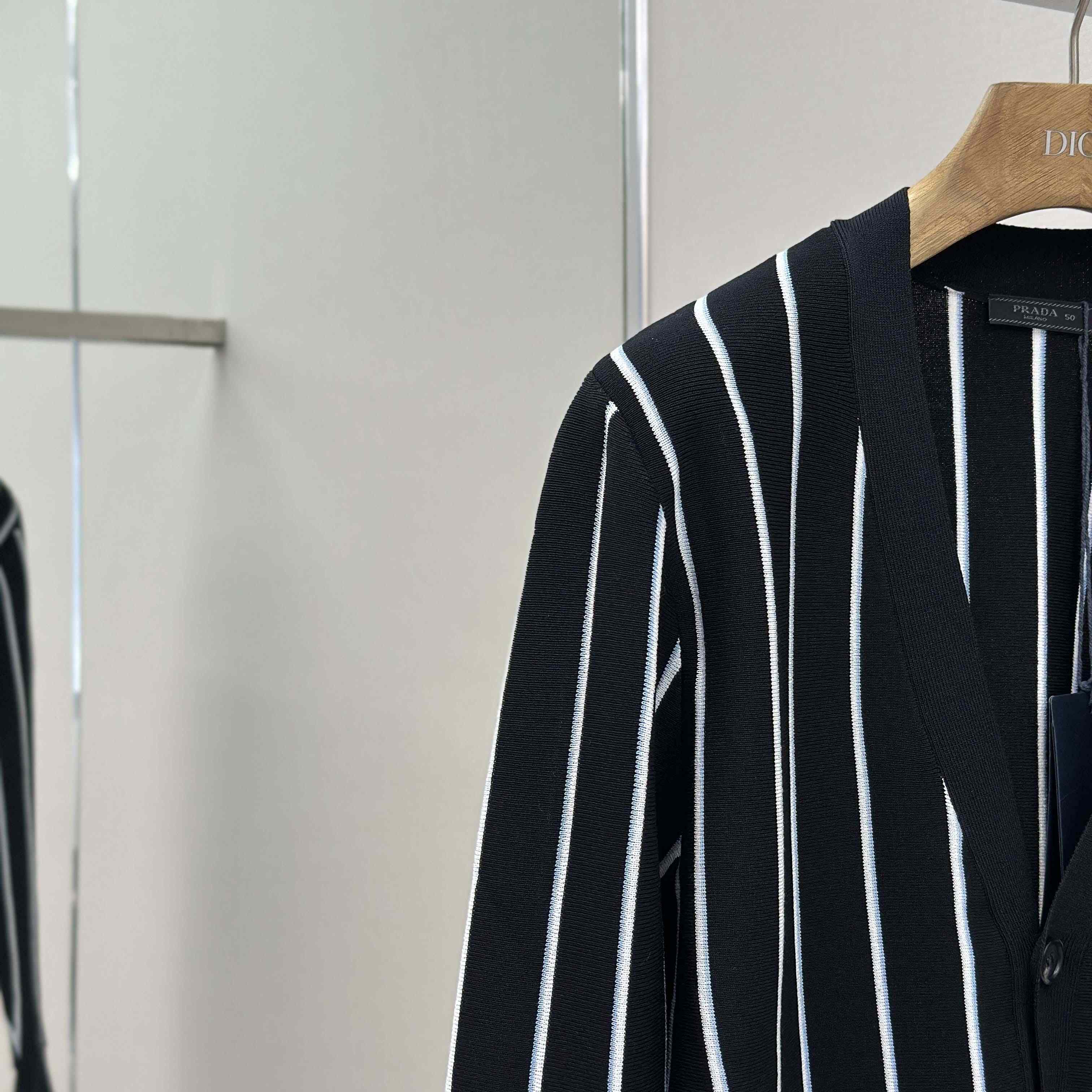 Prada Black Wool Cardigan - FashionPlug
