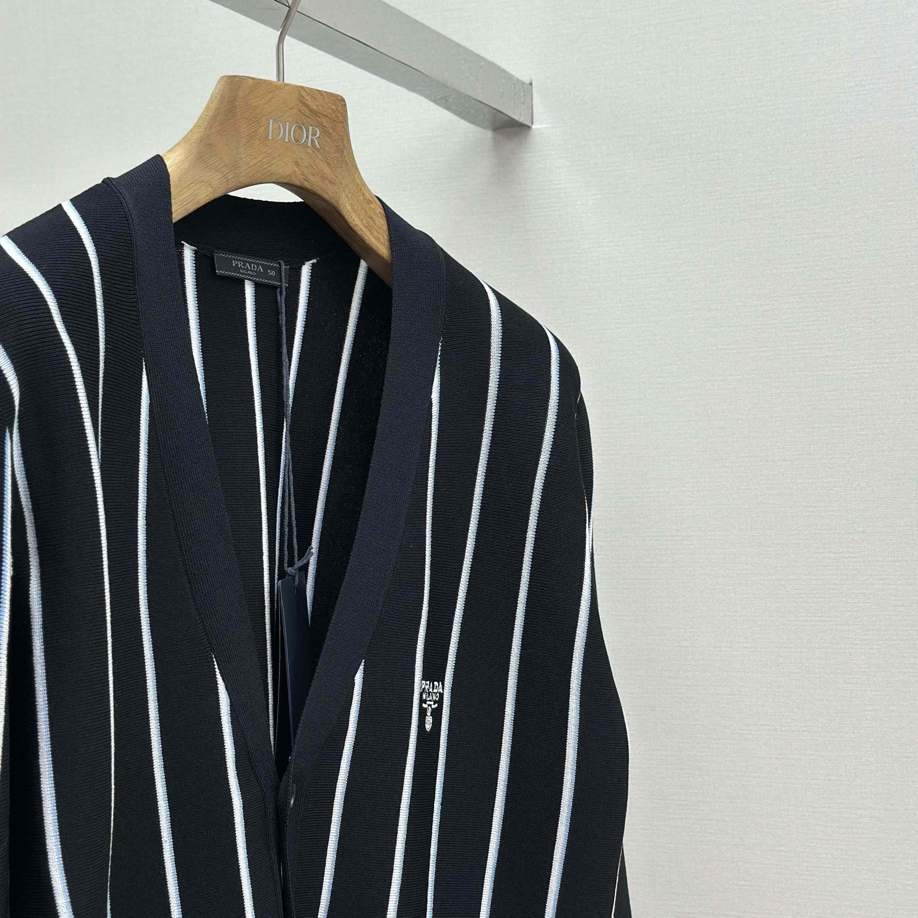 Prada Black Wool Cardigan - FashionPlug