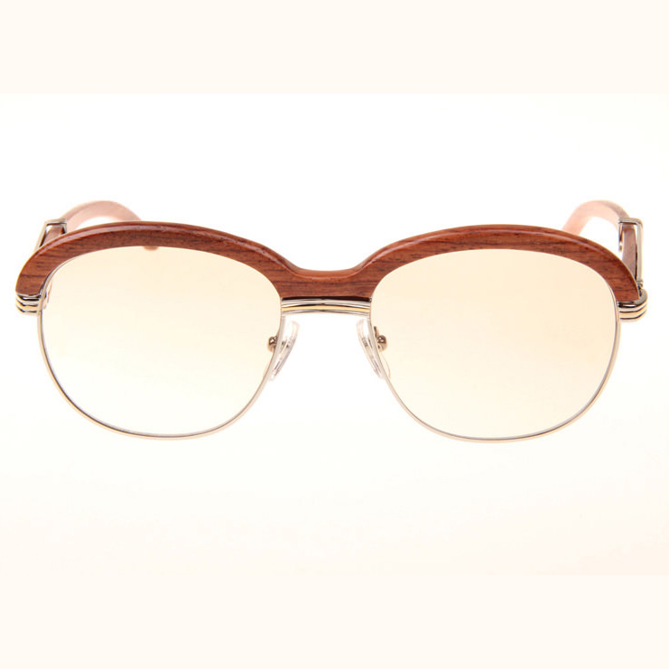 Cartier CT_1116679 Sunglasses In Silver Brown Gradient - FashionPlug