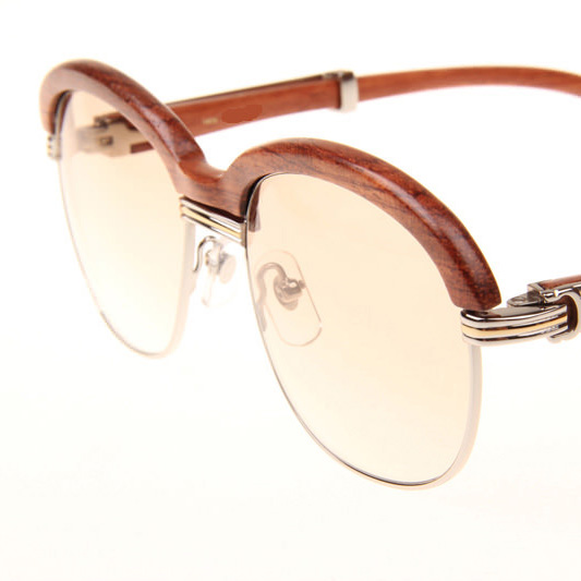 Cartier CT_1116679 Sunglasses In Silver Brown Gradient - FashionPlug