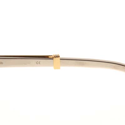 Cartier CT_1116679 Diamond Silver Diamond Stainless Steel Sunglasses In Gold Brown - FashionPlug