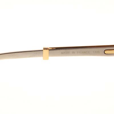 Cartier CT_1116679 Diamond Silver Diamond Stainless Steel Sunglasses In Gold Brown - FashionPlug