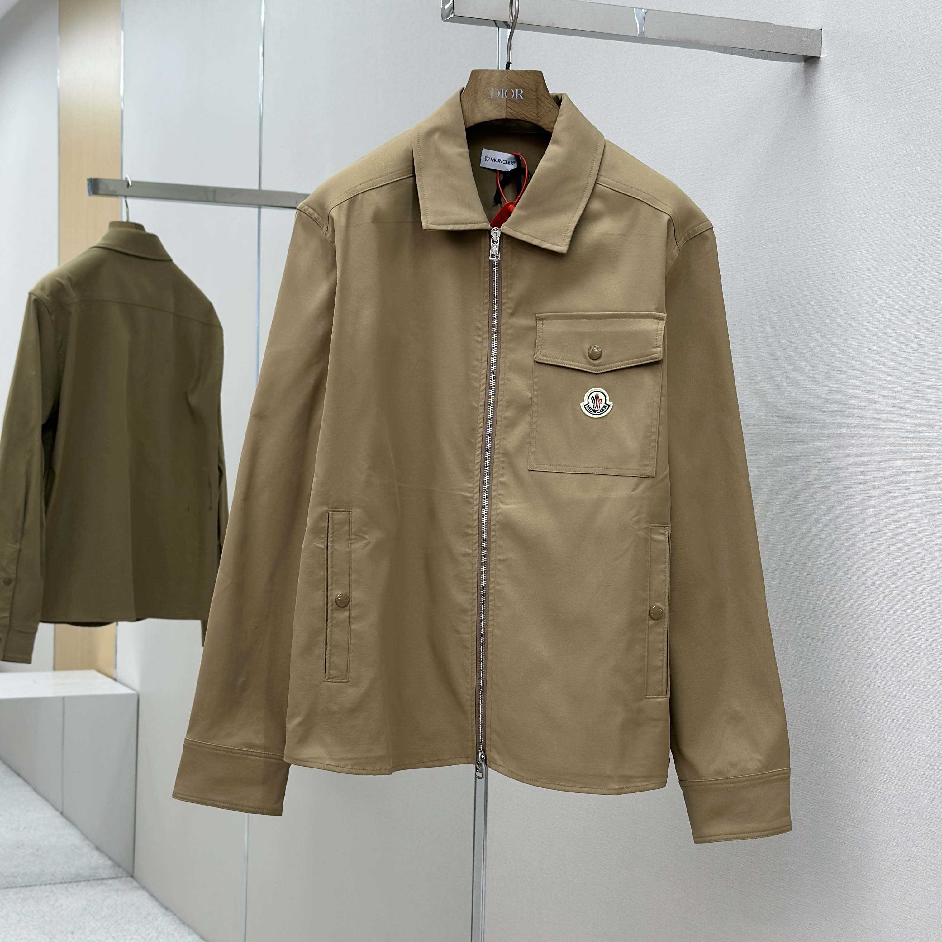Moncler Gabardine Cotton Shirt Jacket - FashionPlug
