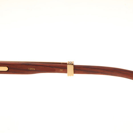 Cartier CT1990-0692 Wood Sunglasses In Gold Grey - FashionPlug