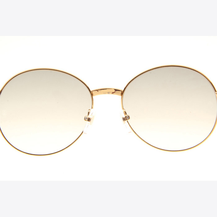 Cartier CT1990-0692 Wood Sunglasses In Gold Grey - FashionPlug