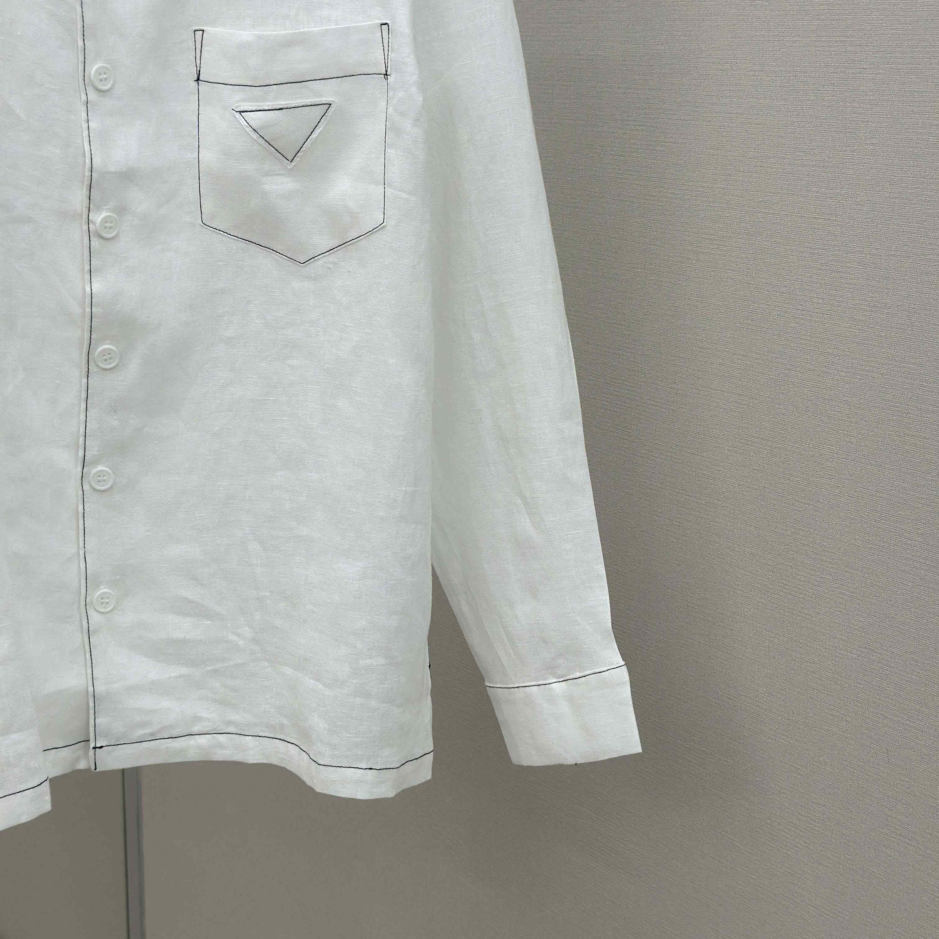 Prada Linen Shirt - FashionPlug