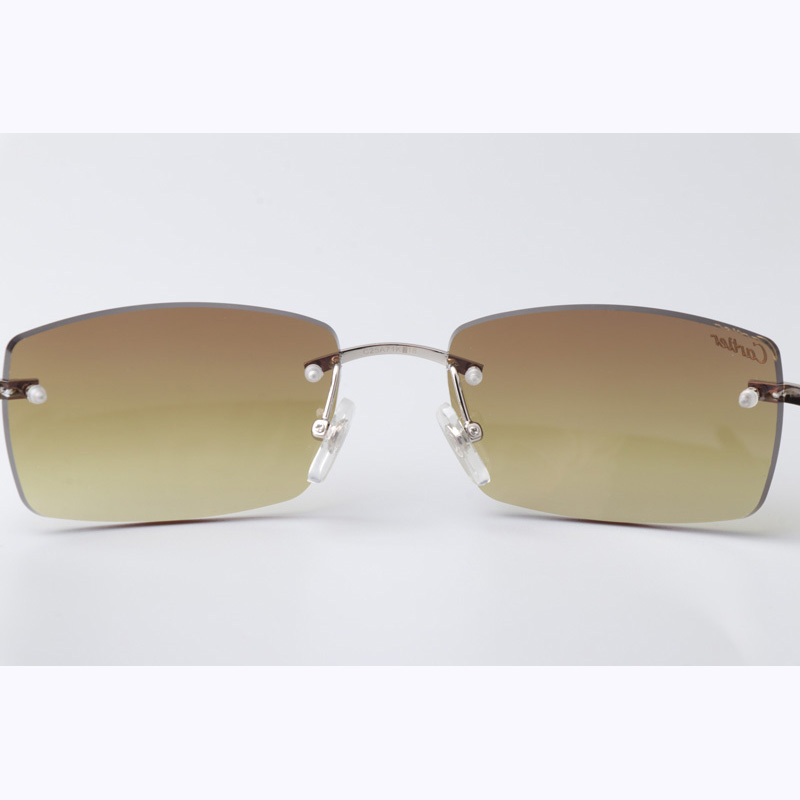 Cartier CT_3524012 Black Buffalo Sunglasses In Silver Brown - FashionPlug