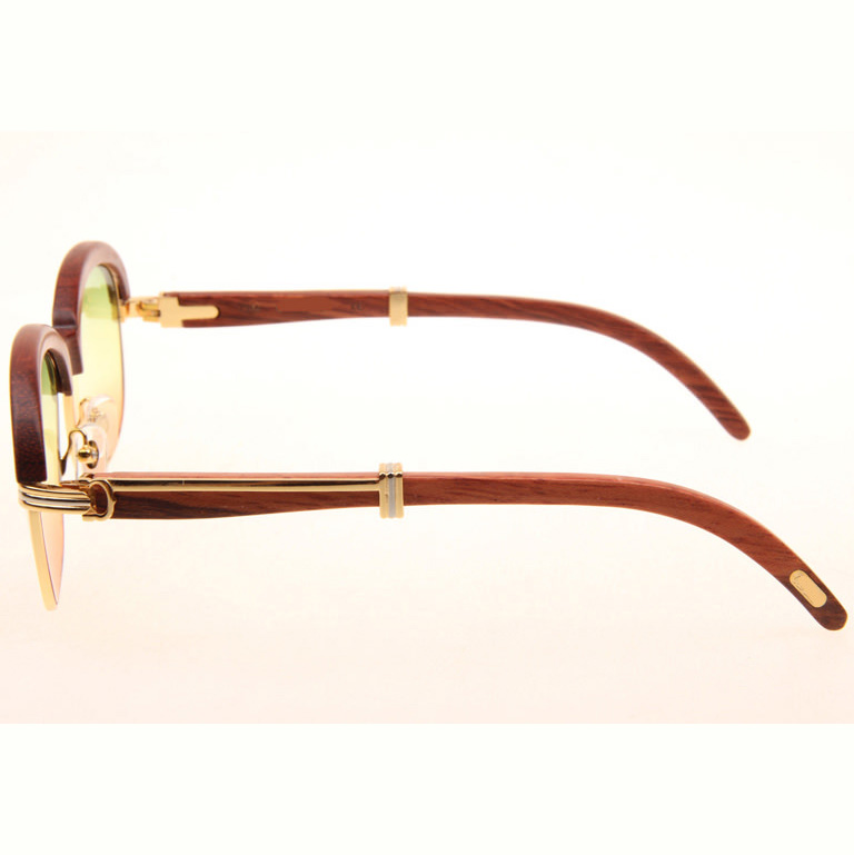 Cartier CT_1116679 Sunglasses In Gold Three Color Lens - FashionPlug