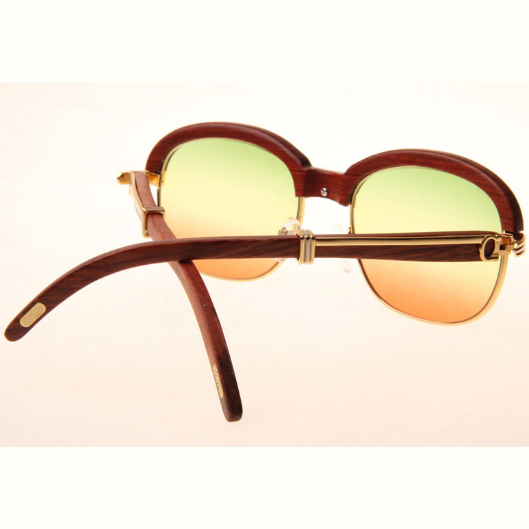 Cartier CT_1116679 Sunglasses In Gold Three Color Lens - FashionPlug