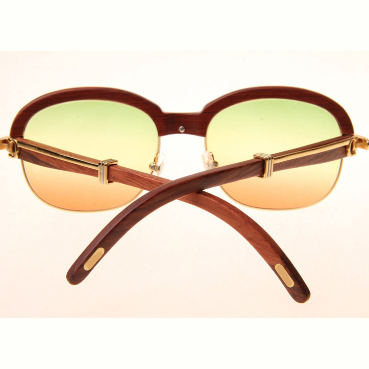 Cartier CT_1116679 Sunglasses In Gold Three Color Lens - FashionPlug