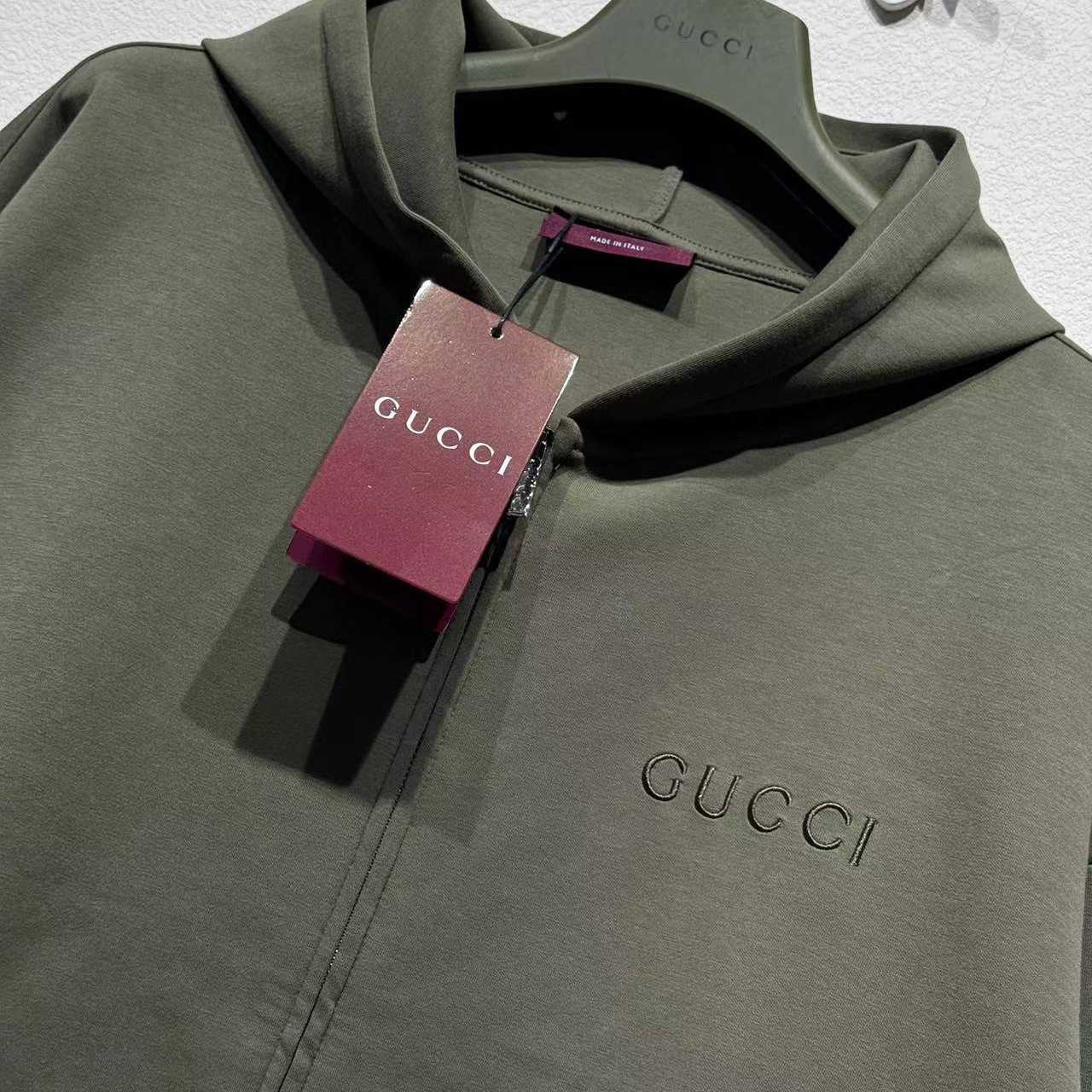 Gucci Embroidered Hooded Jersey Sweatshirt - FashionPlug