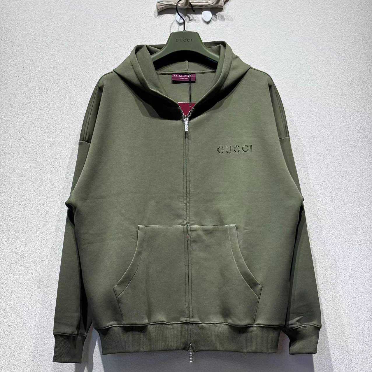 Gucci Embroidered Hooded Jersey Sweatshirt - FashionPlug