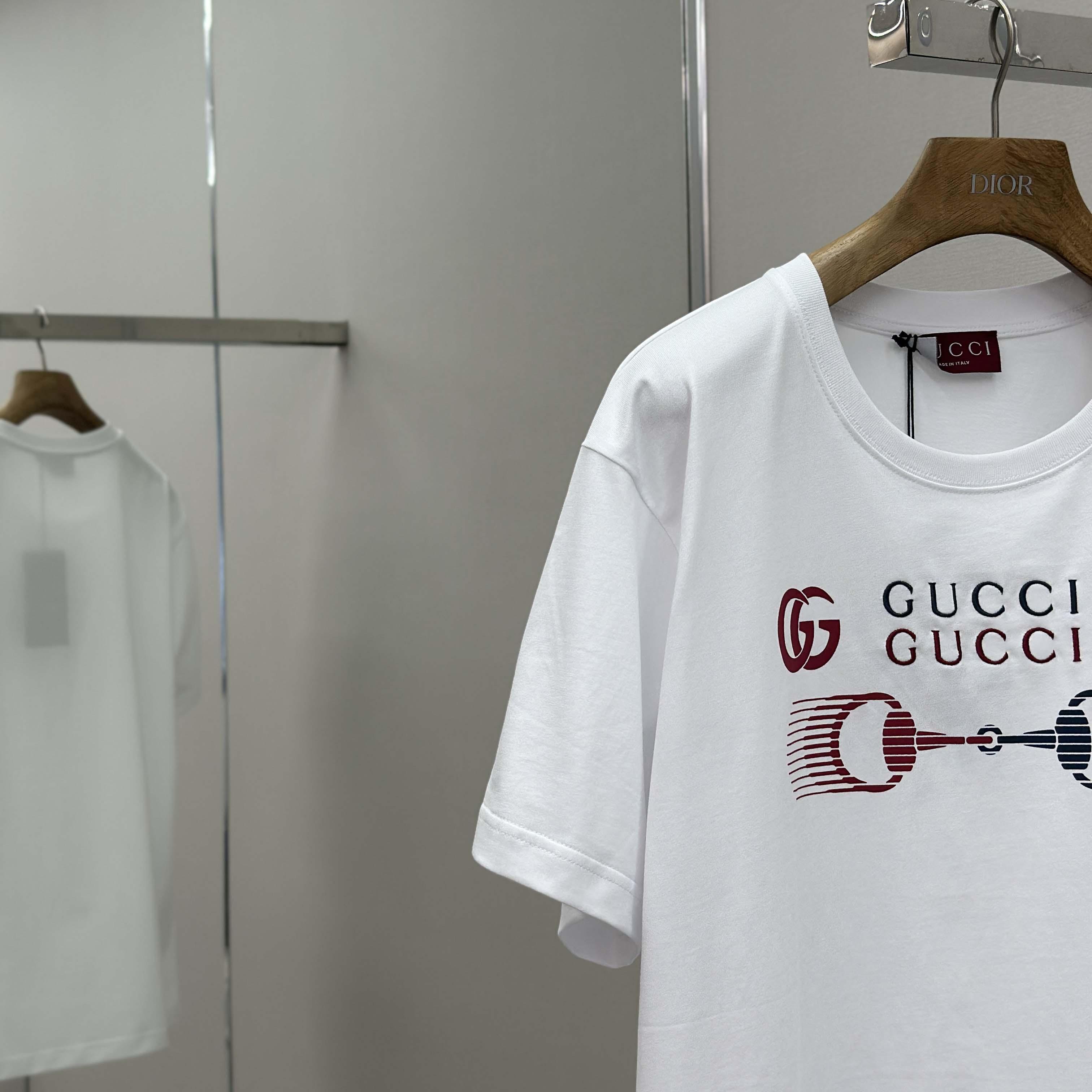 Gucci Printed Cotton Jersey T-shirt - FashionPlug