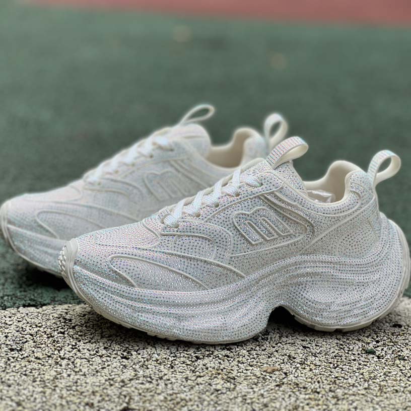 Balenciaga Runner Sneakers with Rhinestones - FashionPlug