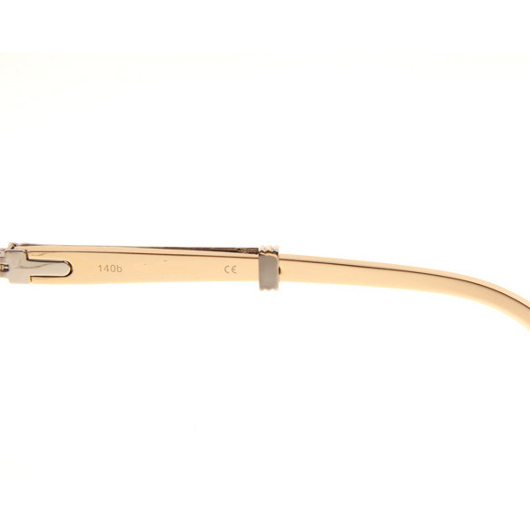 Cartier CT1990-0692 Gold Stainless Steel Sunglasses In Silver Brown - FashionPlug