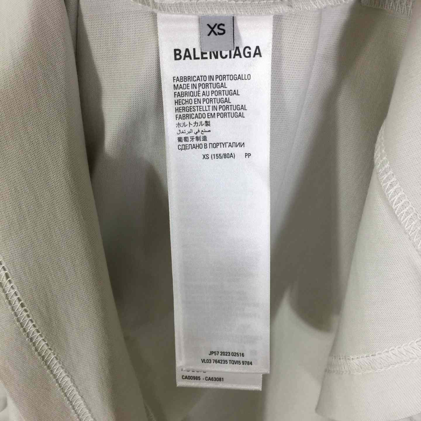 Balenciaga 360 Sunglasses T-Shirt Medium Fit In Dirty White Dry Jersey - FashionPlug