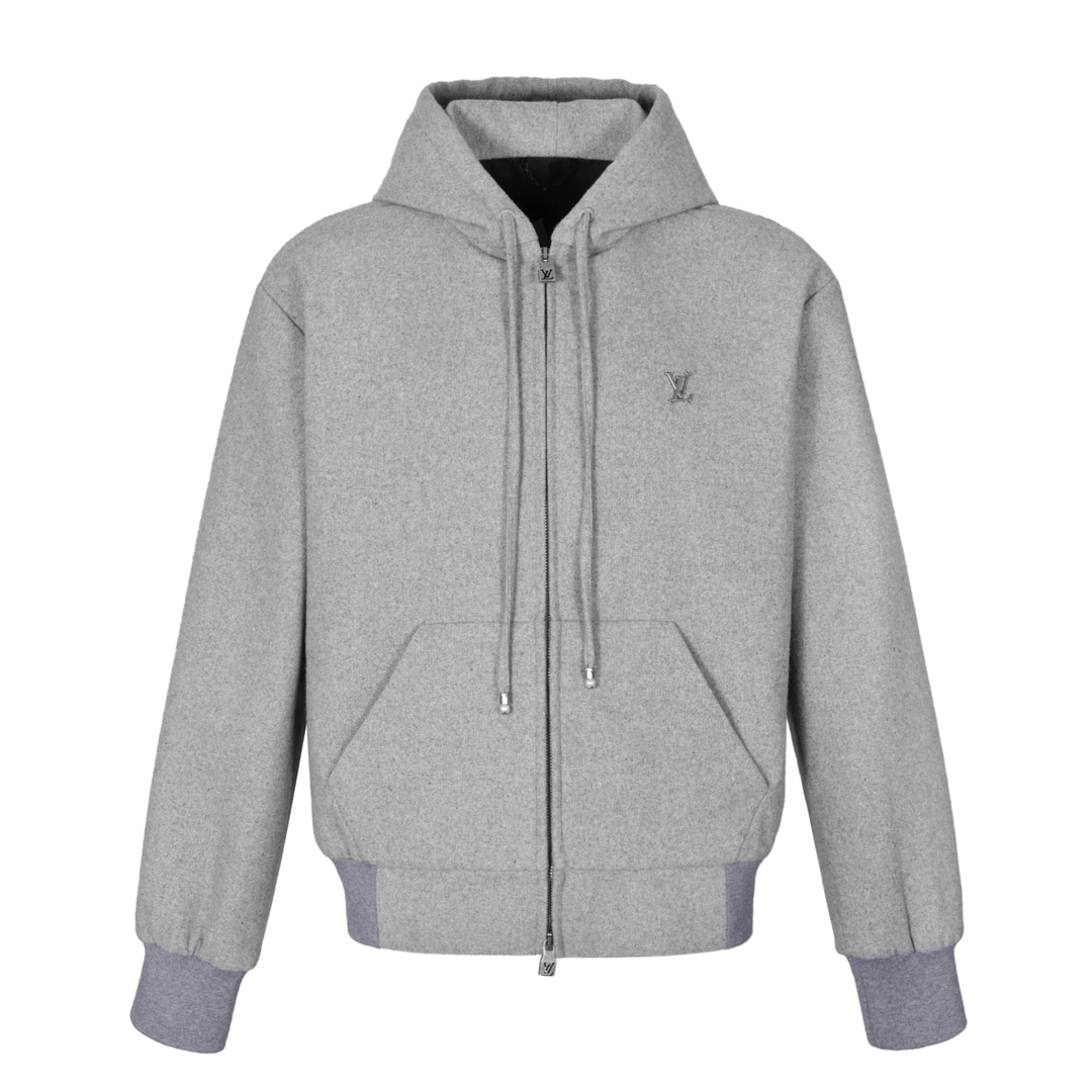 Louis Vuitton Tailored Technical Wool Hooded Blouson  1AFYBO - FashionPlug