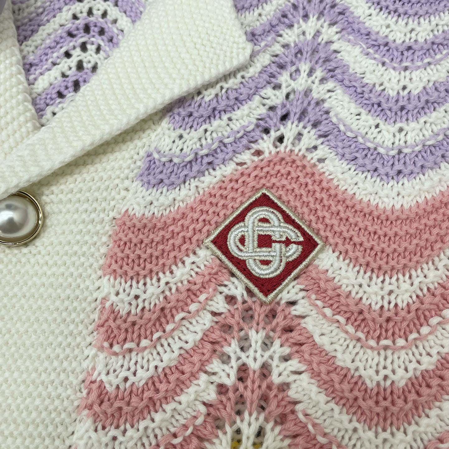 Casablanca Wave Crochet Shirt   D0056 - FashionPlug