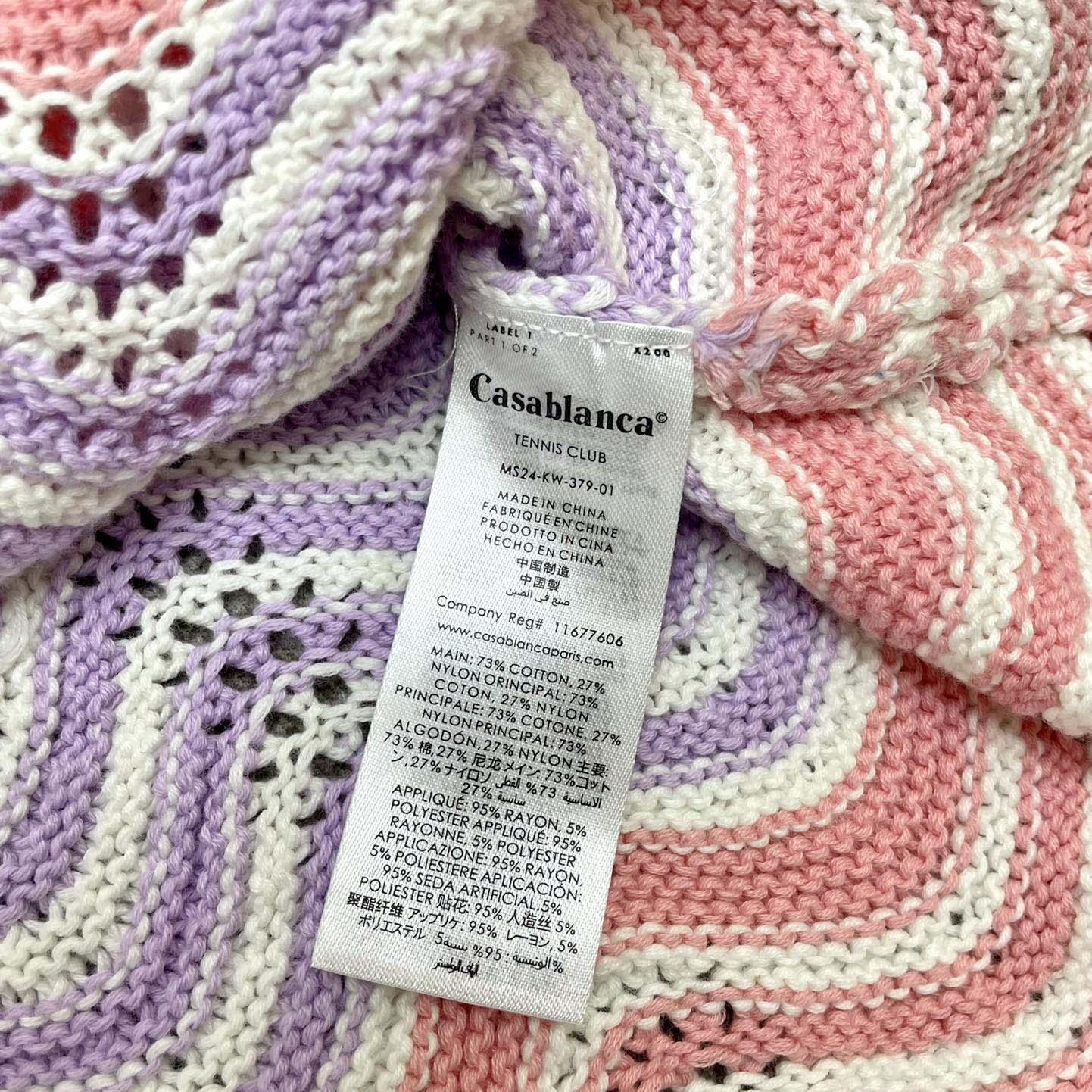 Casablanca Wave Crochet Shirt   D0056 - FashionPlug