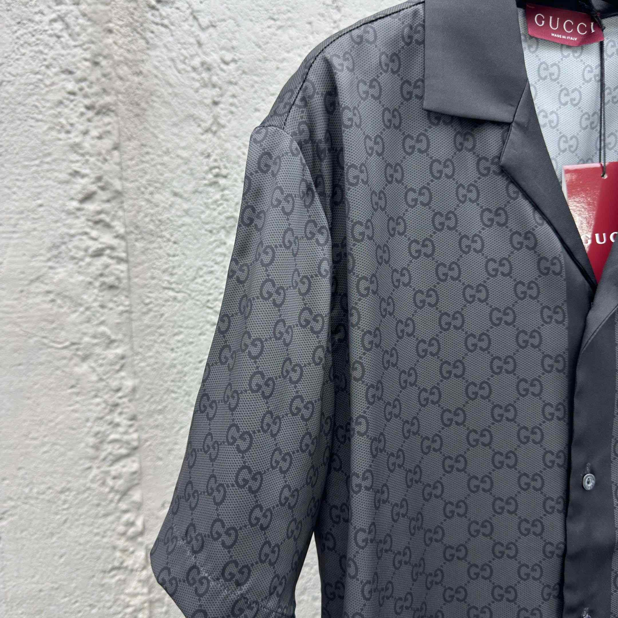 Gucci Printed Silk Twill Bowling Shirt - FashionPlug