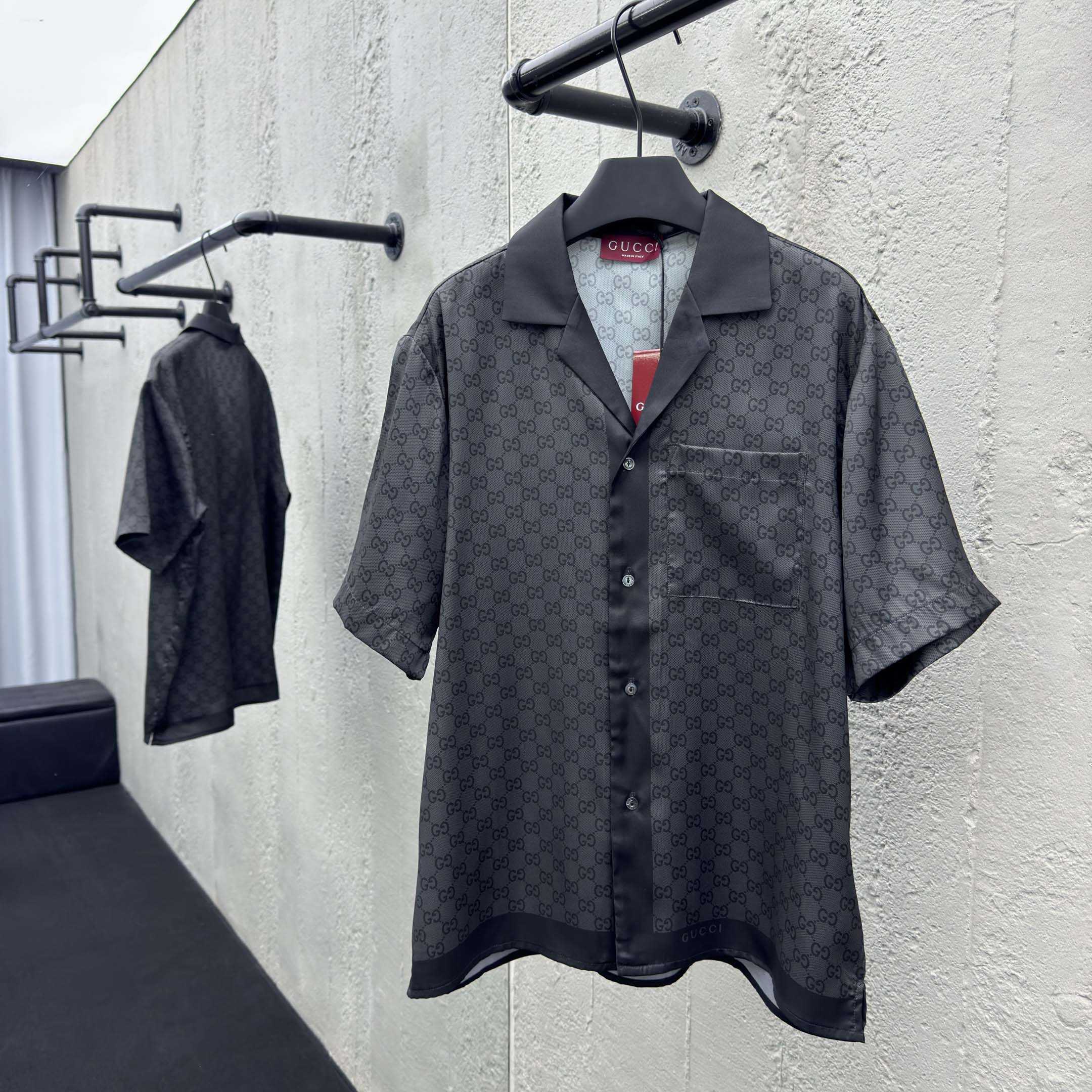 Gucci Printed Silk Twill Bowling Shirt - FashionPlug
