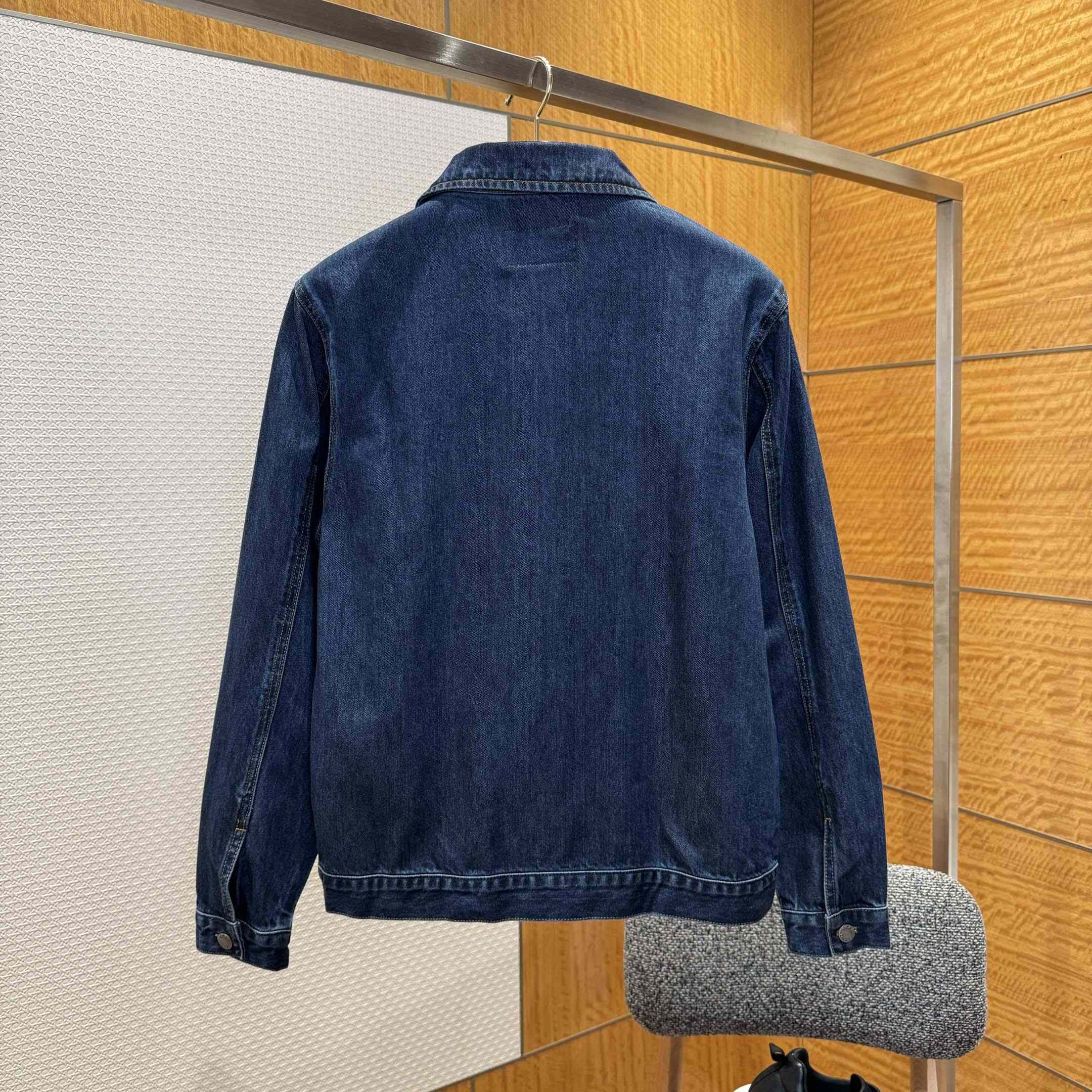 Prada Light Denim Zipper Jacket - FashionPlug
