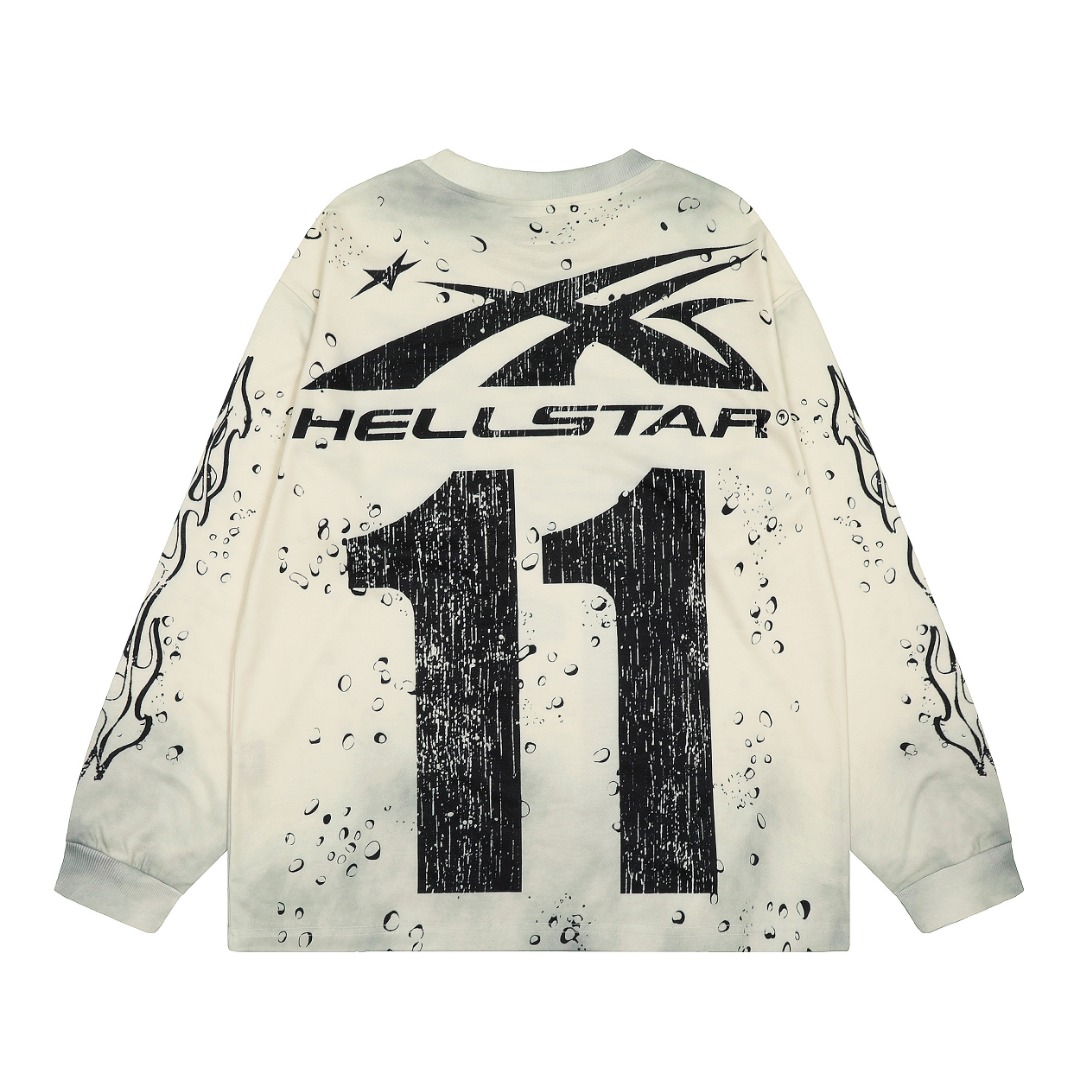 Hellstar Studios Moto Cross Longsleeve T-Shirt  - FashionPlug
