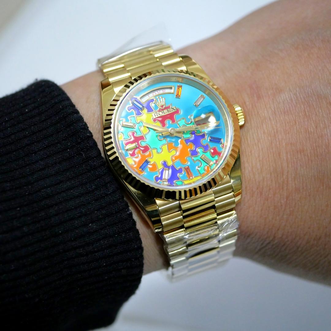 Rolex Oyster Perpetual Day-Date, 36mm, yellow gold 128235 - FashionPlug