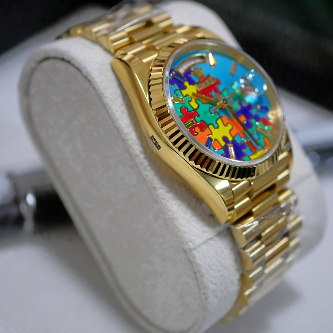 Rolex Oyster Perpetual Day-Date, 36mm, yellow gold 128235 - FashionPlug