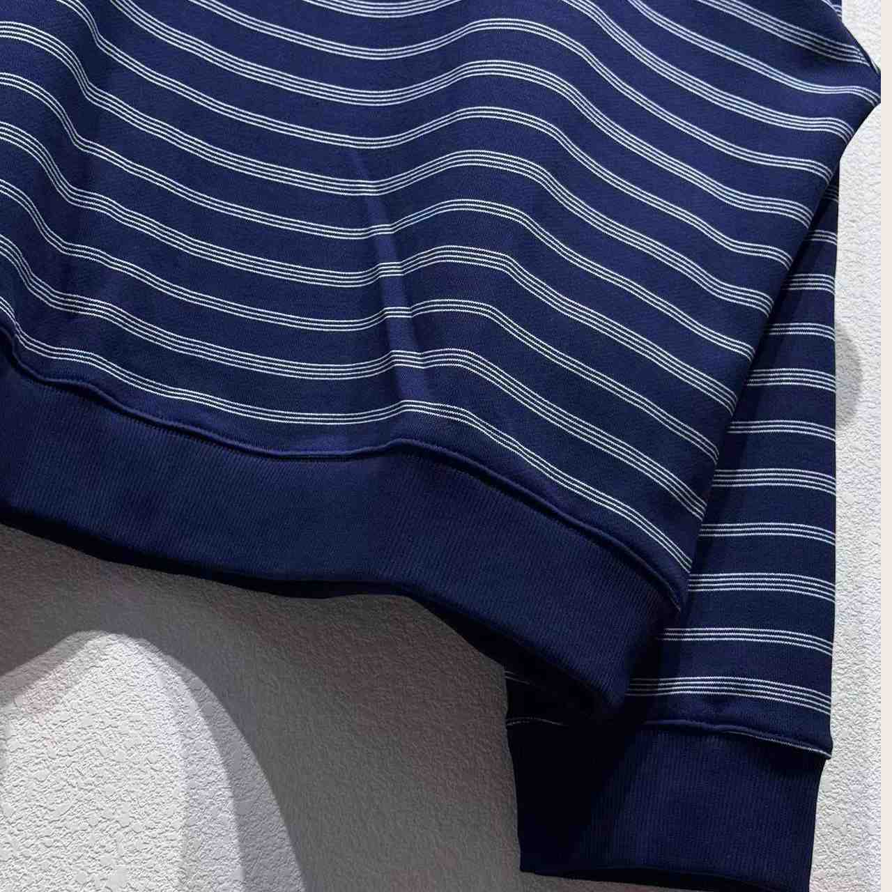 Miu Miu Striped Zipper Polo Shirt - FashionPlug