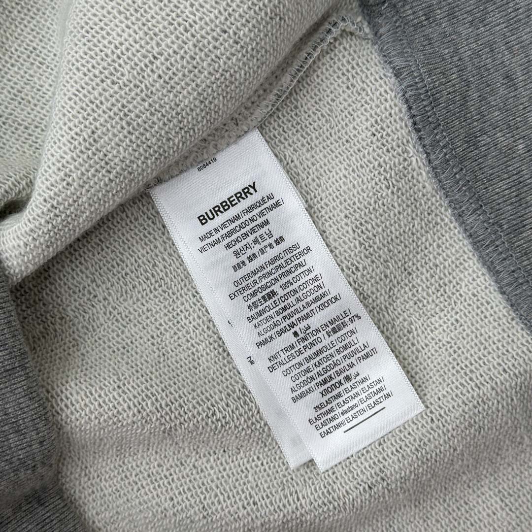 Burberry Check Trim Cotton Sweatshirt - FashionPlug