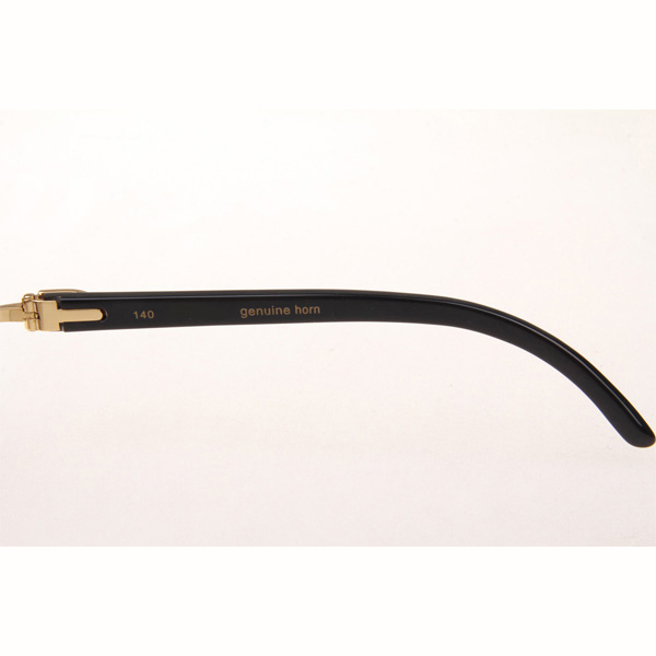 Cartier CT_3524012 Diamond Black Buffalo Eyeglasses In Gold Brown - FashionPlug