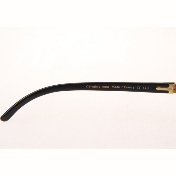 Cartier CT_3524012 Diamond Black Buffalo Eyeglasses In Gold Brown - FashionPlug