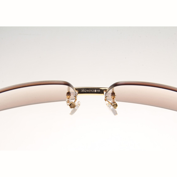 Cartier CT_3524012 Diamond Black Buffalo Eyeglasses In Gold Brown - FashionPlug