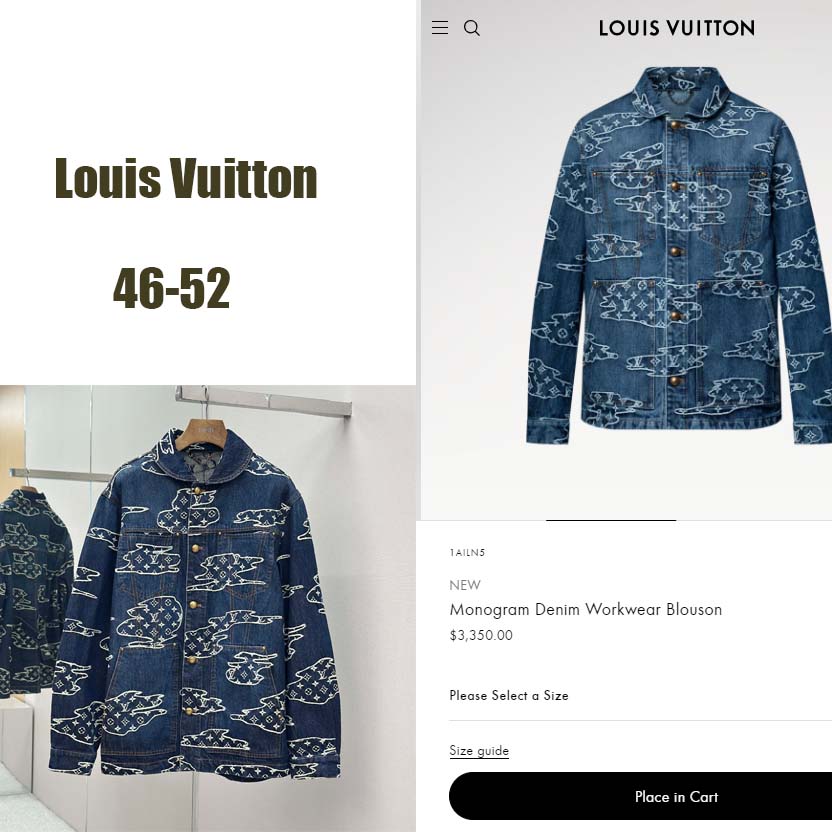 Louis Vuitton Monogram Denim Workwear Blouson   1AILN5 - FashionPlug